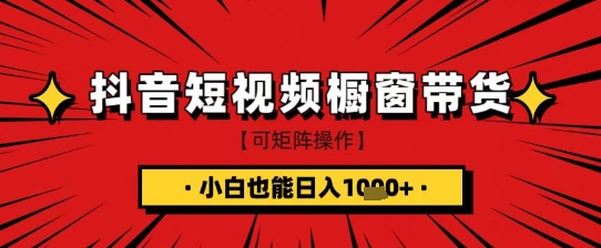 抖音短视频食品橱窗带货，小白轻松上手日入1k+【揭秘】-轻创副业圈