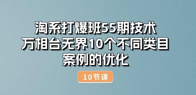 淘系打爆班55期技术：万相台无界10个不同类目案例的优化(10节)-轻创副业圈