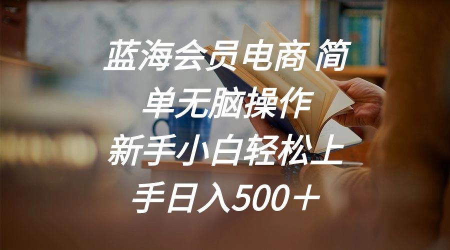 蓝海会员电商 简单无脑操作 新手小白轻松上手日入500＋-轻创副业圈