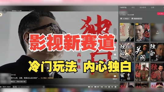 最新影视解说玩法，人物独白，30天涨粉24万+，全流程拆解【揭秘】-轻创副业圈