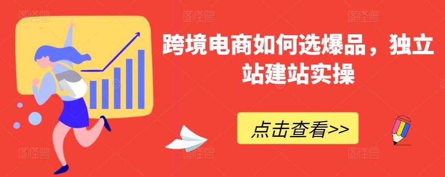 跨境电商如何选爆品，独立站建站实操-轻创副业圈