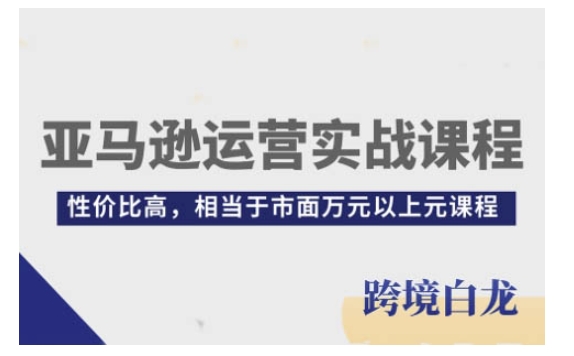 亚马逊运营实战课程，亚马逊从入门到精通，性价比高，相当于市面万元以上元课程-轻创副业圈