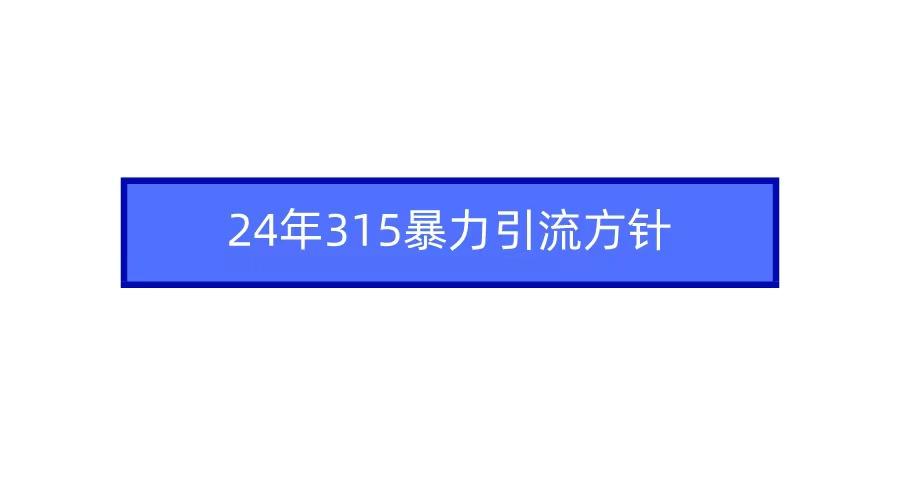 2024年自媒体爆款视频制作，快速涨粉暴力引流方针！-轻创副业圈