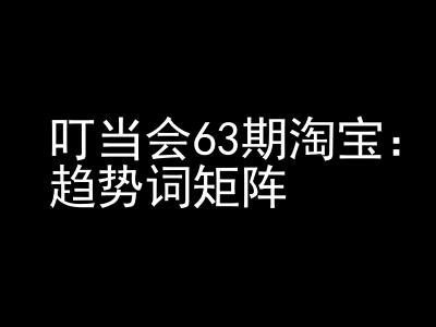 《淘宝天猫打爆班》原创高阶技术第63期，趋势词矩阵技术和玩法-轻创副业圈