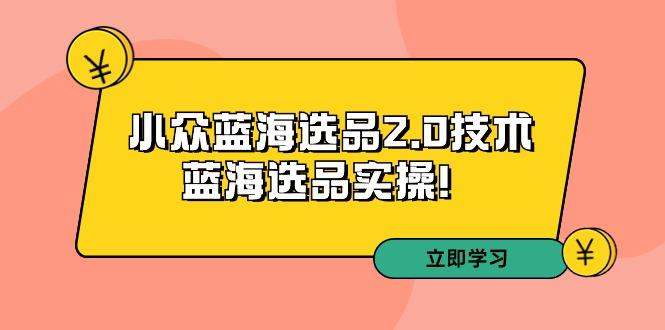 拼多多培训第33期：小众蓝海选品2.0技术-蓝海选品实操！-轻创副业圈