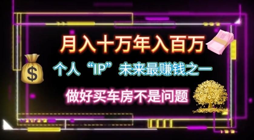 个人“ip”月入10w，年入100w-轻创副业圈