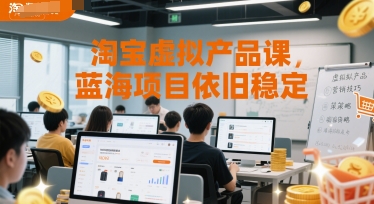 淘宝虚拟产品课，蓝海项目依旧稳定-轻创副业圈