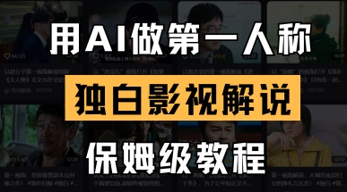 用AI做第一人称独白影视解说，手把手教学，保姆级教程-轻创副业圈