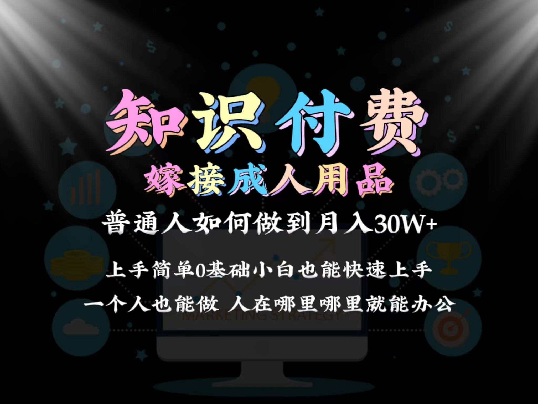 2024普通人做知识付费结合成人用品如何实现单月变现30w 保姆教学1.0-轻创副业圈