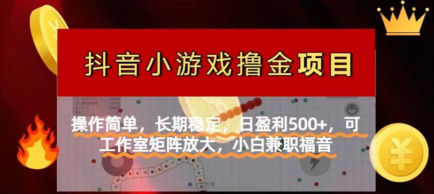 【抖音小游戏发行人计划项目】操作简单，长期稳定，日盈利500+，可工作…-轻创副业圈