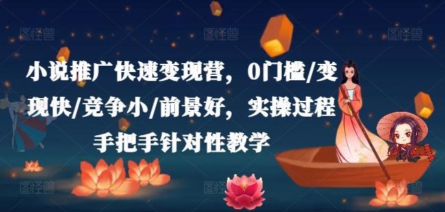 小说推广快速变现营，0门槛/变现快/竞争小/前景好，实操过程手把手针对性教学-轻创副业圈