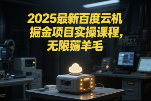 2025最新百度云机掘金项目实操课程单窗口保底5-10元月收益单窗口150+【揭秘】-轻创副业圈