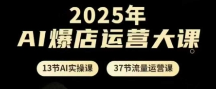 2025年AI爆店运营大课，13节AI实操课+37节流量运营课-轻创副业圈
