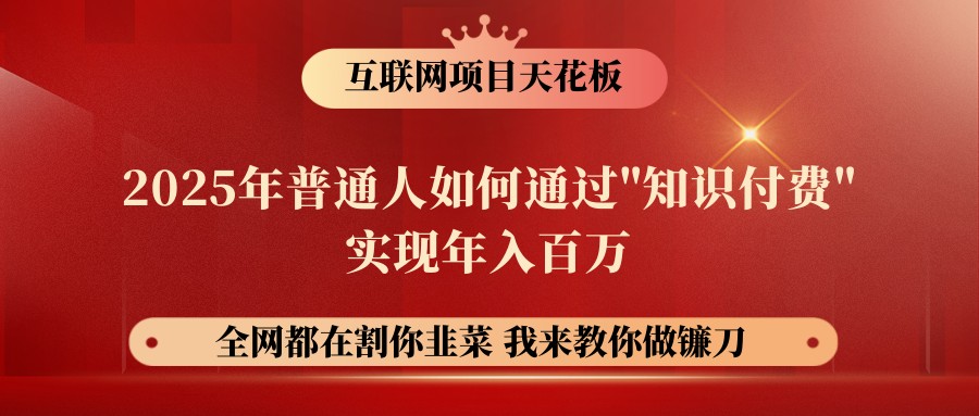 网创项目终点站-镰刀训练营超级IP合伙人，25年普通人如何通过“知识付费”年入百万-轻创副业圈