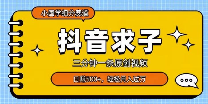 小国学细分赛道，三分钟一条原创视频，日赚500+，可矩阵复制-轻创副业圈