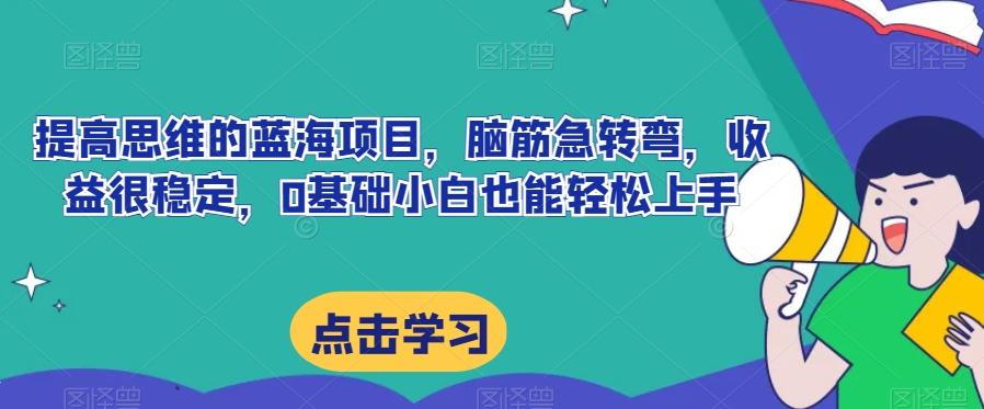 提高思维的蓝海项目，脑筋急转弯，收益很稳定，0基础小白也能轻松上手-轻创副业圈