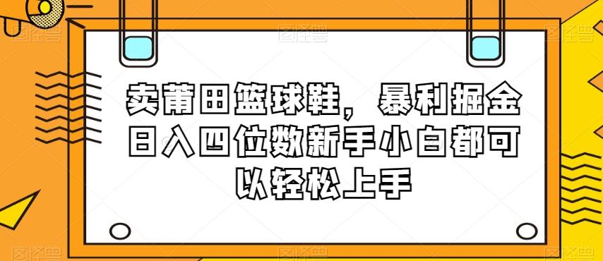 卖莆田篮球鞋，暴利掘金日入四位数新手小白都可以轻松上手【揭秘】-轻创副业圈