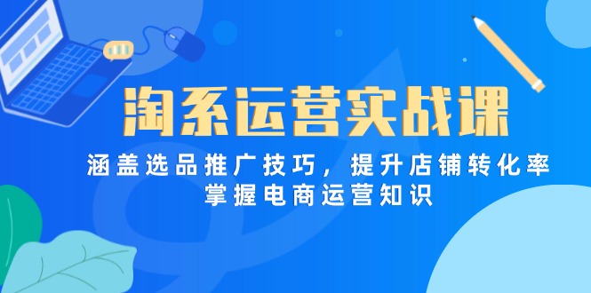 淘系运营实战课，涵盖选品推广技巧，提升店铺转化率，掌握电商运营知识-轻创副业圈