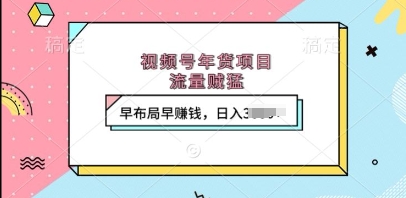 视频号年货项目，流量贼猛，早布局早挣钱，日入上k【揭秘】-轻创副业圈