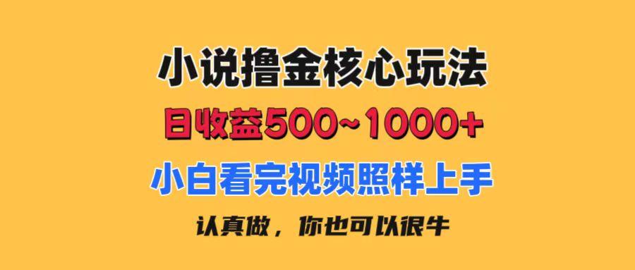 小说撸金核心玩法，日收益500-1000+，小白看完照样上手，0成本有手就行-轻创副业圈