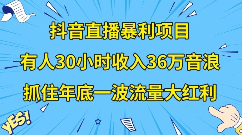 抖音直播暴利项目，有人30小时收入36万音浪，公司宣传片年会视频制作，抓住年底一波流量大红利【揭秘】-轻创副业圈