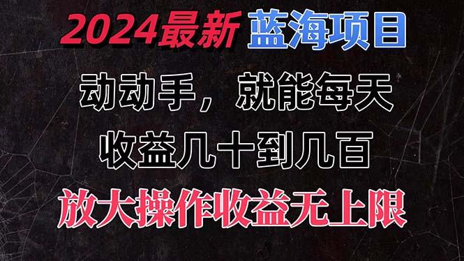 有手就行的2024全新蓝海项目，每天1小时收益几十到几百，可放大操作收…-轻创副业圈