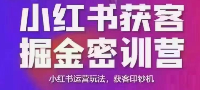 小红书获客掘金线下课，录音+ppt照片，小红书运营玩法，获客印钞机-轻创副业圈