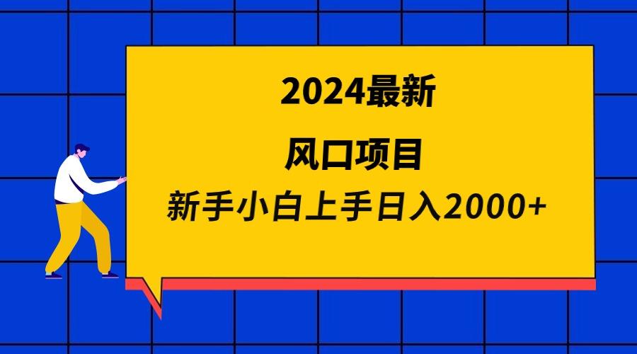 (9483期)2024最新风口项目 新手小白日入2000+-轻创副业圈