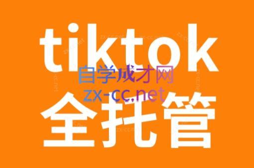 TikTok跨境电商全托管运营模式精品课-轻创副业圈