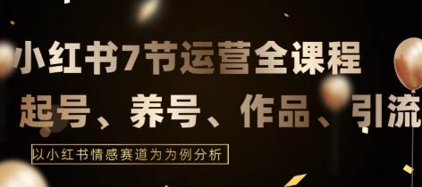 7节小红书运营实战全教程，结合最新情感赛道，打通小红书运营全流程【揭秘】-轻创副业圈