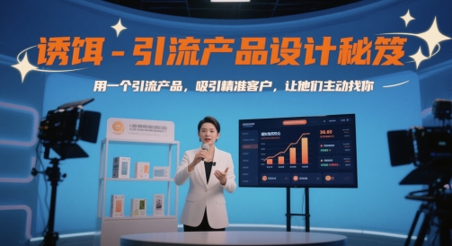 诱饵-引流产品设计秘笈，用一个引流产品，吸引精准客户，让他们主动找你-轻创副业圈