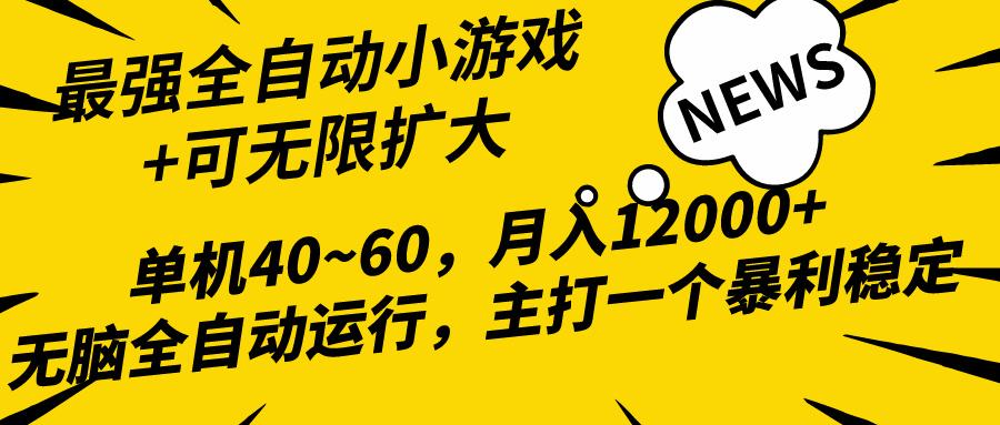 (10046期)2024最新全网独家小游戏全自动，单机40~60,稳定躺赚，小白都能月入过万-轻创副业圈