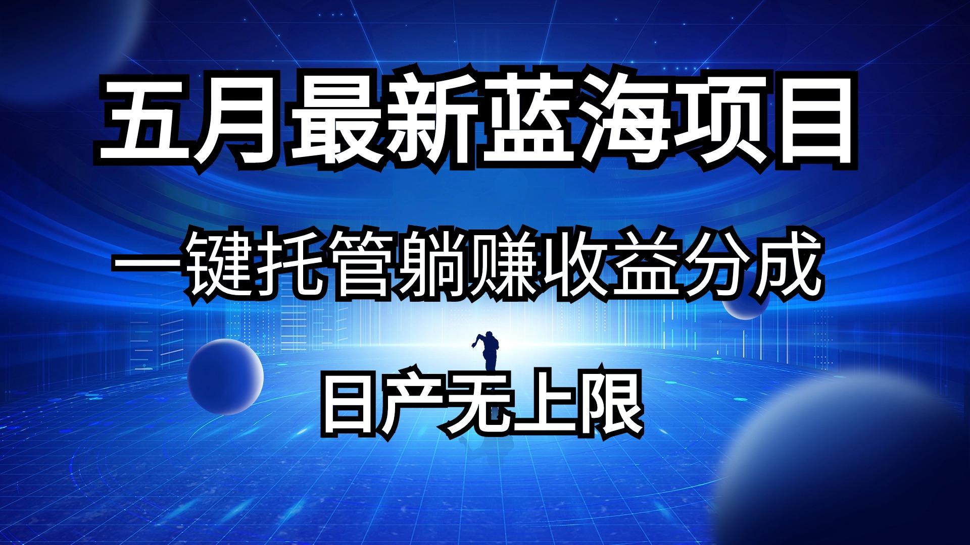 五月刚出最新蓝海项目一键托管 躺赚收益分成 日产无上限-轻创副业圈