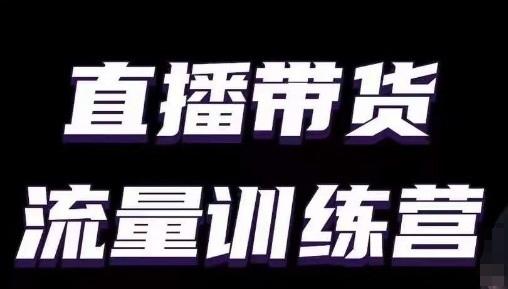 直播带货流量训练营，小白主播必学直播课-轻创副业圈