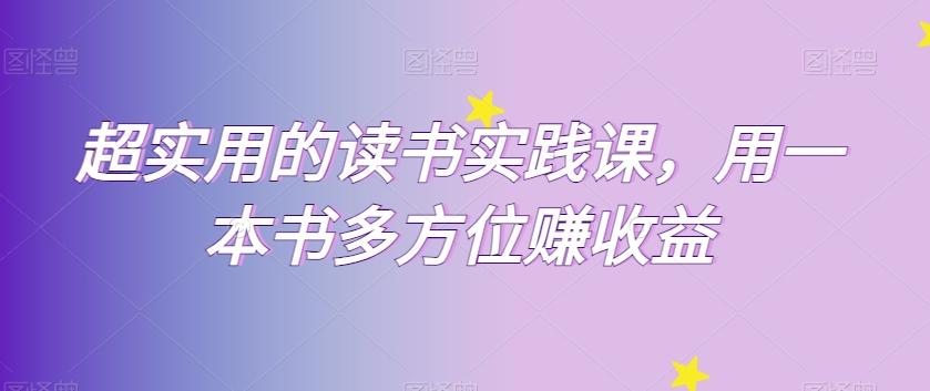 超实用的读书实践课，用一本书多方位赚收益-轻创副业圈
