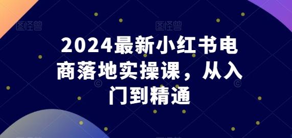2024最新小红书电商落地实操课，从入门到精通-轻创副业圈