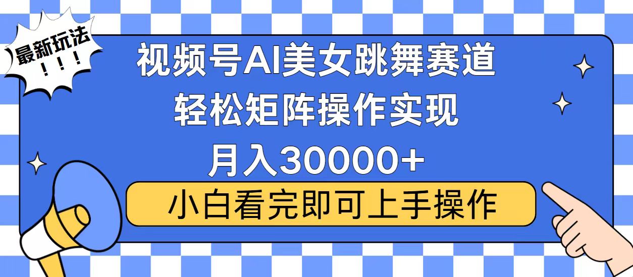 视频号蓝海赛道玩法，当天起号，拉爆流量收益，小白也能轻松月入30000+-轻创副业圈
