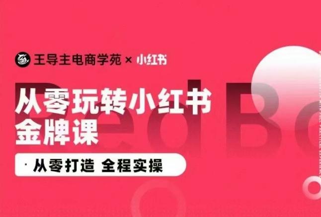 王导主·小红书电商运营实操课，​从零打造  全程实操-轻创副业圈