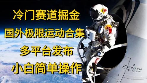 冷门赛道掘金，国外极限运动视频合集，多平台发布，小白简单操作-轻创副业圈