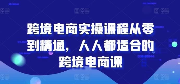 跨境电商实操课程从零到精通，人人都适合的跨境电商课-轻创副业圈