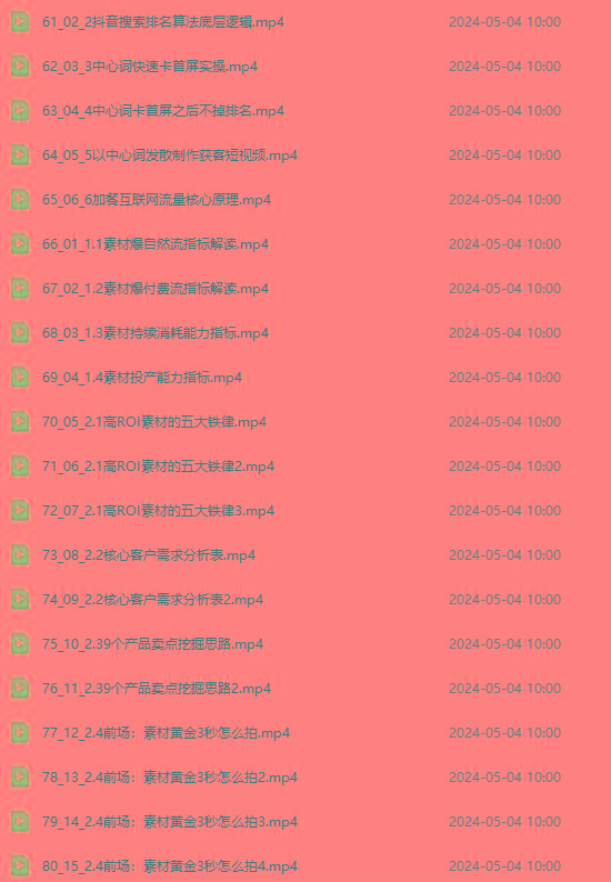 图片[4]-2024单品正价起号，直播素材投流选品：选品课+投流课+素材课+卡首屏/100节-轻创副业圈