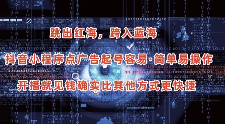 抖音小程序点广告项目，起号容易，简单易操作，开播就见有收益【揭秘】-轻创副业圈