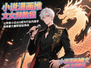 小说漫画推文女频教程，让所有小白从0成为行业内高手，简单暴力兼职轻松挣米-轻创副业圈