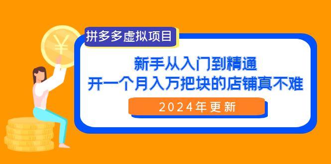 (9744期)拼多多虚拟项目：入门到精通，开一个月入万把块的店铺 真不难(24年更新)-轻创副业圈