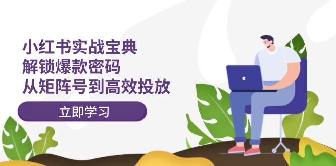 小红书实战宝典：解锁爆款密码，从矩阵号到高效投放-轻创副业圈
