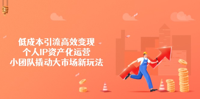 低成本引流高效变现，个人IP资产化运营，小团队撬动大市场新玩法-轻创副业圈