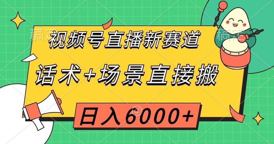 视频号直播新赛道，话术+场景直接搬，日入6000+【揭秘】-轻创副业圈