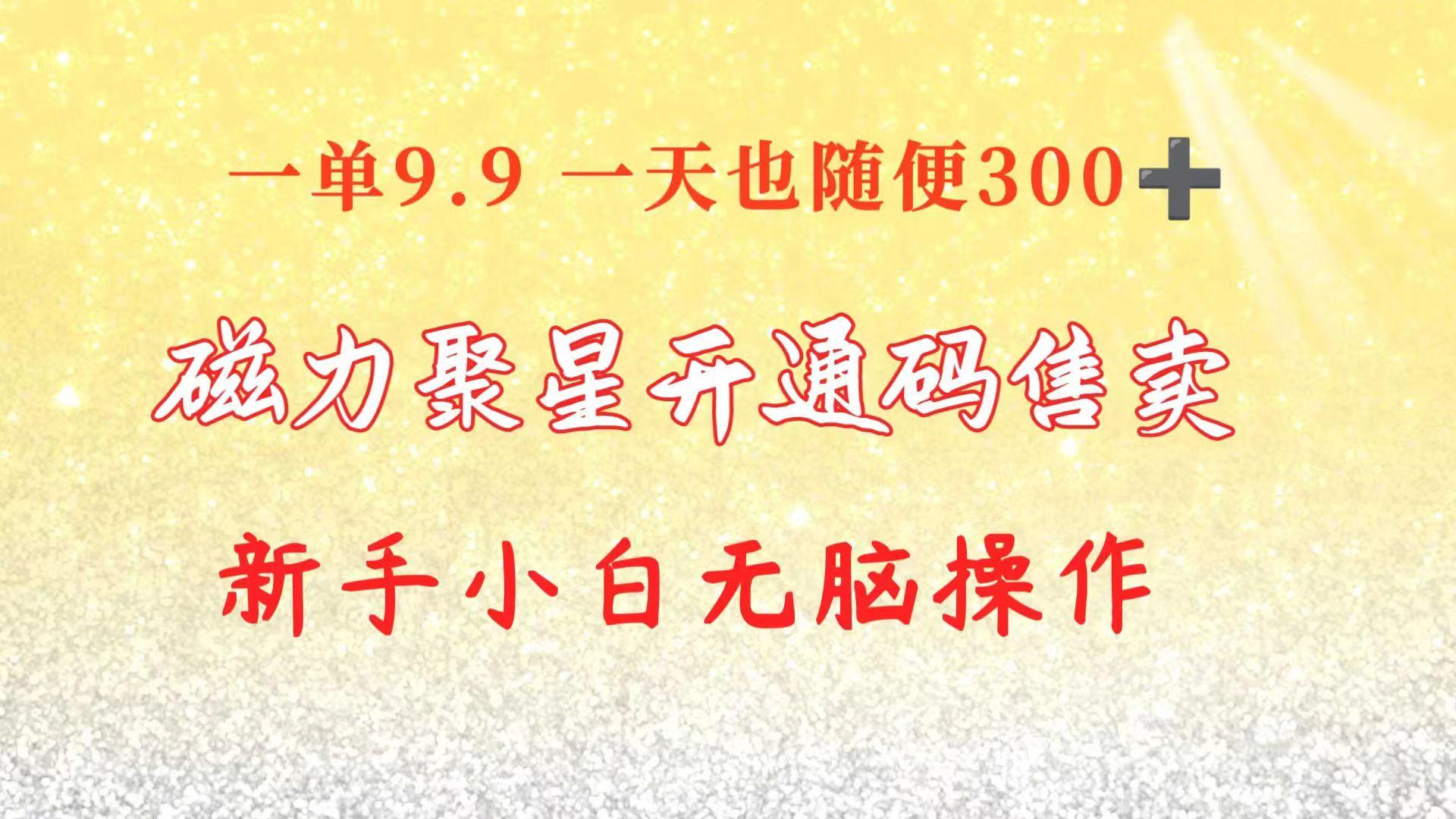 快手磁力聚星码信息差 售卖  一单卖9.9  一天也轻松300+ 新手小白无脑操作-轻创副业圈