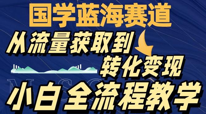 国学蓝海赛道，从流量获取，到转化变现，全流程教学-轻创副业圈