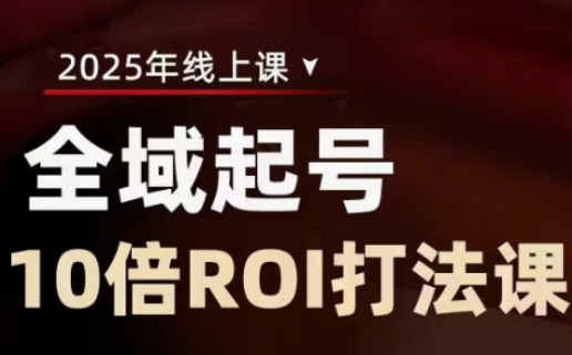 2025全域起号10倍ROI打法课，助你提升直播间的投资回报率-轻创副业圈